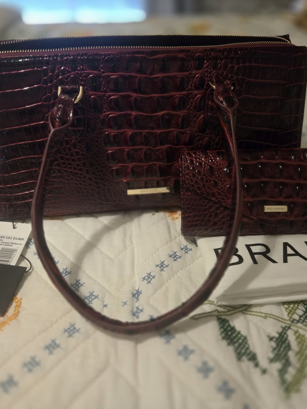 Brahmin Sophie Cherry Lacquer W/veronica Wallet